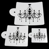 Maxbell Pack of 3 Tiramisu Spray Print Sugar Sieve Stencil DIY Baking Cake Mold Mould Droplight