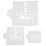 Maxbell Pack of 3 Tiramisu Spray Print Sugar Sieve Stencil DIY Baking Cake Mold Mould Droplight