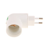 Maxbell E27 Lamp Light Socket Light Bulb Holder Adaptor Converter Wall Plug with Switch EU Plug