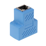 Maxbell RJ45 Splitter Connector,1 to 2 Ways RJ-45 Interface Splitter Ethernet Cable Socket Adapter 8P8C HUB Network LAN Internet PC laptop Router Contact Modular Plug For Cat5 Cat5e Cat6 Cat7 Ethernet Cables Blue