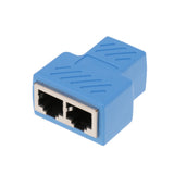 Maxbell RJ45 Splitter Connector,1 to 2 Ways RJ-45 Interface Splitter Ethernet Cable Socket Adapter 8P8C HUB Network LAN Internet PC laptop Router Contact Modular Plug For Cat5 Cat5e Cat6 Cat7 Ethernet Cables Blue