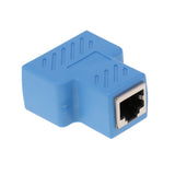 Maxbell RJ45 Splitter Connector,1 to 2 Ways RJ-45 Interface Splitter Ethernet Cable Socket Adapter 8P8C HUB Network LAN Internet PC laptop Router Contact Modular Plug For Cat5 Cat5e Cat6 Cat7 Ethernet Cables Blue