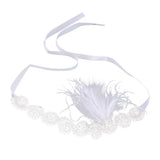 Maxbell Fashion Wedding Bridal Feather Diamante Headband Headpiece 1920s Hair Band