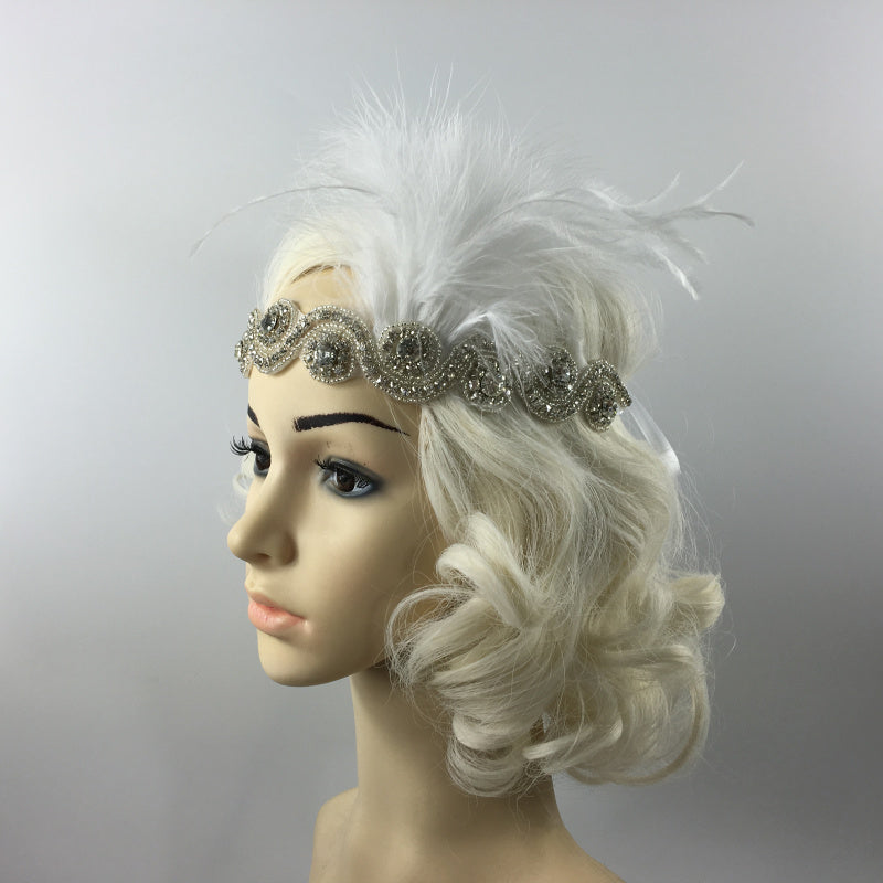 ⚡️Buy Maxbell Fashion Wedding Bridal Feather Diamante Headband
