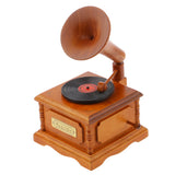 Maxbell Wooden Gramophone Music Box Melody Box Desk Decoration Over the Rainbow