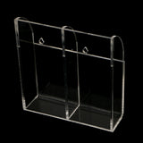 Maxbell 2 Grids TV Remote Control Phone Organizer Storage Box Clear Holder for Wall