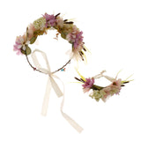 Maxbell Elegant Wedding Jewelry Flower Forehead Garland Bracelet Bridal Accessories