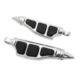 Maxbell 1Pair Chrome Front Stiletto Spike Foot Pegs Foot Rests for Suzuki Boulevard