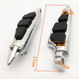 Maxbell 1Pair Chrome Front Stiletto Spike Foot Pegs Foot Rests for Suzuki Boulevard