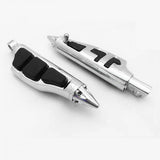 Maxbell 1Pair Chrome Front Stiletto Spike Foot Pegs Foot Rests for Suzuki Boulevard