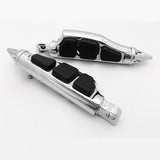 Maxbell 1Pair Chrome Front Stiletto Spike Foot Pegs Foot Rests for Suzuki Boulevard