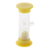 Maxbell 3 Minutes Sucker Sandglass Hourglass for Cooking Sand Timer Game Supplies Yellow