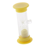 Maxbell 3 Minutes Sucker Sandglass Hourglass for Cooking Sand Timer Game Supplies Yellow