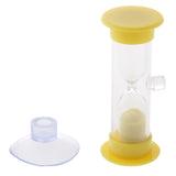 Maxbell 3 Minutes Sucker Sandglass Hourglass for Cooking Sand Timer Game Supplies Yellow