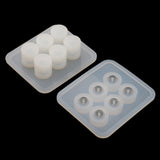 Maxbell 2 Pieces DIY Silicone Round Bead Mold Resin Earring Jewelery Making Moulds Craft