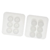 Maxbell 2 Pieces DIY Silicone Round Bead Mold Resin Earring Jewelery Making Moulds Craft