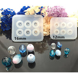 Maxbell 2 Pieces DIY Silicone Round Bead Mold Resin Earring Jewelery Making Moulds Craft