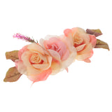 Maxbell Unfinished Real Touch Fabric Roses Flower Leaf Silk Sewing Embellishment for Clothes Headband Hat Applique DIY Trim Craft