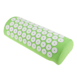 Maxbell Lightweight Portable Acupressure Mat And Pillow Set for Back Head Hips Neck Pain Relief Muscle Relaxation Apple Green