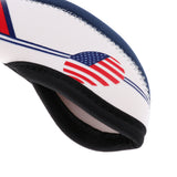 Maxbell 10 Pieces White & Blue USA Flag Neoprene Golf Club Iron Head Cover Headcover