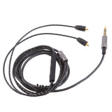 Maxbell 3.5mm Earphone Audio Cable with Micphone & Control for Shure Headphone SE215/315/535/846 ue900 Black