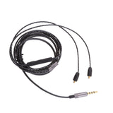 Maxbell 3.5mm Earphone Audio Cable with Micphone & Control for Shure Headphone SE215/315/535/846 ue900 Black