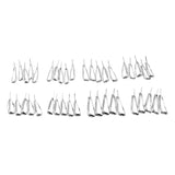 Maxbell 40pcs/box Fishing Rod Guides Tip Rings Rod Repair Kit DIY Eye Ring, 8 Sizes