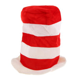 Maxbell Novelty Red and White Striped Top Hat Clown Jester Hat Facny Dress Costume Circus Party Accessory