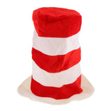 Maxbell Novelty Red and White Striped Top Hat Clown Jester Hat Facny Dress Costume Circus Party Accessory