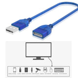 Maxbell USB 2.0 Extension Cable Extender Cord - A Male to A Female 0.3m