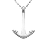 Maxbell Silver Stainless Steel Naval Fish Hook Anchor Pendant Necklace Choker for Women Men Accessories 19.69inch