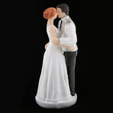 Maxbell Romantic Funny Kiss Bride Groom Figurine Wedding Anniversary Party Resin Cake Topper Photo Prop