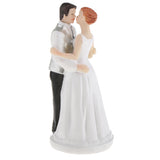 Maxbell Romantic Funny Kiss Bride Groom Figurine Wedding Anniversary Party Resin Cake Topper Photo Prop