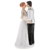 Maxbell Romantic Funny Kiss Bride Groom Figurine Wedding Anniversary Party Resin Cake Topper Photo Prop