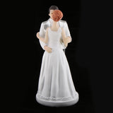 Maxbell Romantic Funny Kiss Bride Groom Figurine Wedding Anniversary Party Resin Cake Topper Photo Prop