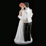 Maxbell Romantic Funny Kiss Bride Groom Figurine Wedding Anniversary Party Resin Cake Topper Photo Prop