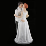 Maxbell Romantic Funny Kiss Bride Groom Figurine Wedding Anniversary Party Resin Cake Topper Photo Prop