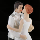 Maxbell Romantic Funny Kiss Bride Groom Figurine Wedding Anniversary Party Resin Cake Topper Photo Prop