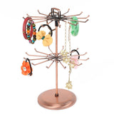 Maxbell Retro Bracelet Necklace Hanger Round Jewelry Rotating Rack Display Organizer