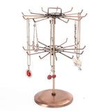 Maxbell Retro Bracelet Necklace Hanger Round Jewelry Rotating Rack Display Organizer