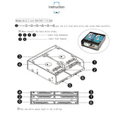 Maxbell HDD Mounting Bracket 3.5 Inch/2.5inch Hard Drive To 5.25 Inch Front Bay