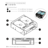 Maxbell HDD Mounting Bracket 3.5 Inch/2.5inch Hard Drive To 5.25 Inch Front Bay