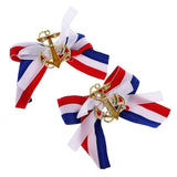 Maxbell 2pcs Nautical Anchor Hair Clip Barrettes Bow Hair Jewelry Accessory Colorful