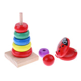 Maxbell 7Pcs Orff World Educational Wooden Musical Instrument Percussion Drums Bell Children's Toys Gift