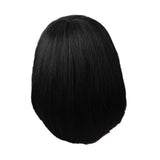 Maxbell Natural Look Human Hair Hairpieces, Full Hair Wigs with Bangs, Lady Straight Hairpieces 12'', Heat Safe, Daily Party Costume