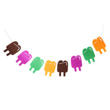 Maxbell Cute Colorful Fabric Ice Lollies Bunting Children Party Room Décor