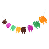 Maxbell Cute Colorful Fabric Ice Lollies Bunting Children Party Room Décor