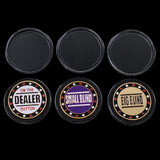 Maxbell 1 Dealer 1 Small Blind 1 Big Blind Poker Chip Set Poker Card Guard Protector