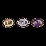 Maxbell 1 Dealer 1 Small Blind 1 Big Blind Poker Chip Set Poker Card Guard Protector