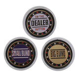 Maxbell 1 Dealer 1 Small Blind 1 Big Blind Poker Chip Set Poker Card Guard Protector